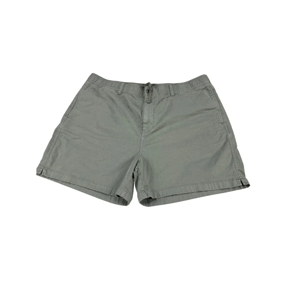 Todd Snyder Mens Weekend Shorts Olive Green Elastic Waist Cotton Stretch XXL